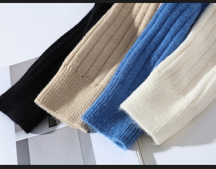 Men’s Solid Color Sweater Hong Kong Style Loose Fashion Twisted Flower