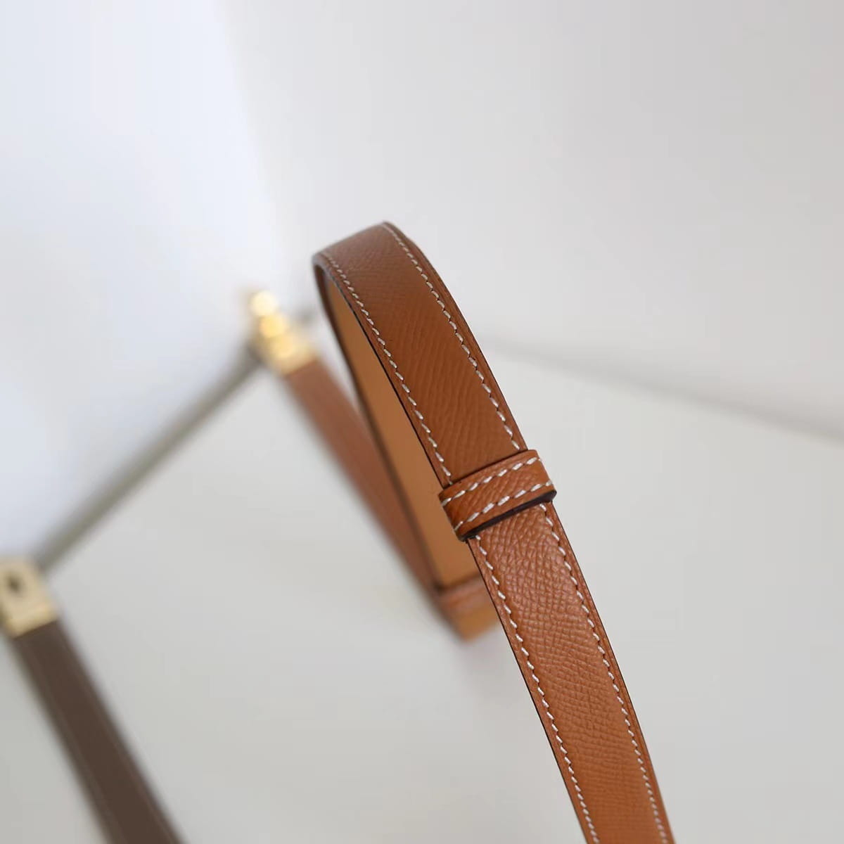 Rotating Buckle Leather Thin Belt All-match Women’s Belt