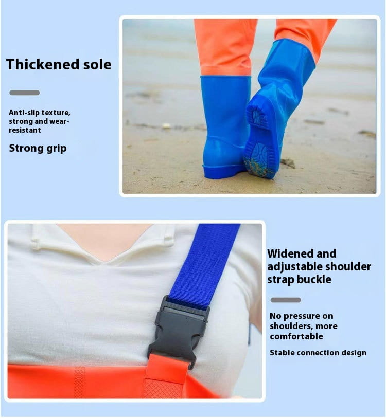 Women’s Thick Waterproof One-piece Half Body Rain Pants