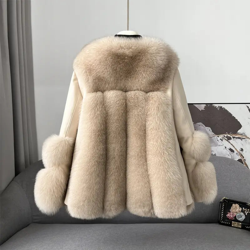 Women’s Fur Coat A Young Down Jacket Thickened To Keep Warm
