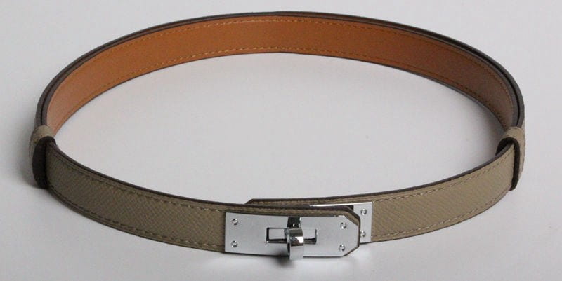 H home new kelly leather thin belt