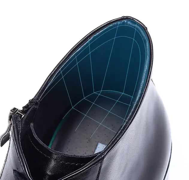 Men’s Genuine Leather Pointed Toe Business Suit