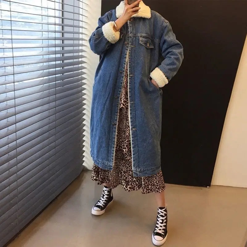 Thickened Straight Versatile Plus Size Cotton Jacket