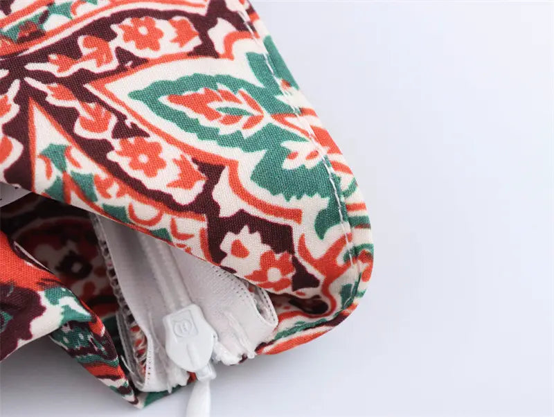 Printed Vacation Style Printed Two-piece Sling