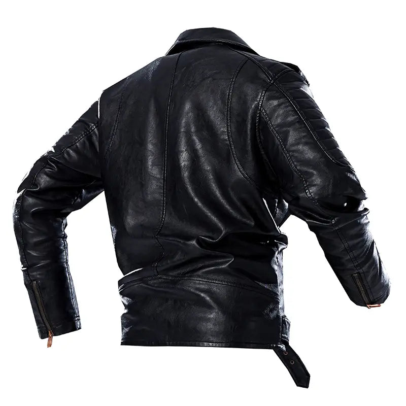 Large Size Men’s Suit Parker Leather Jacket