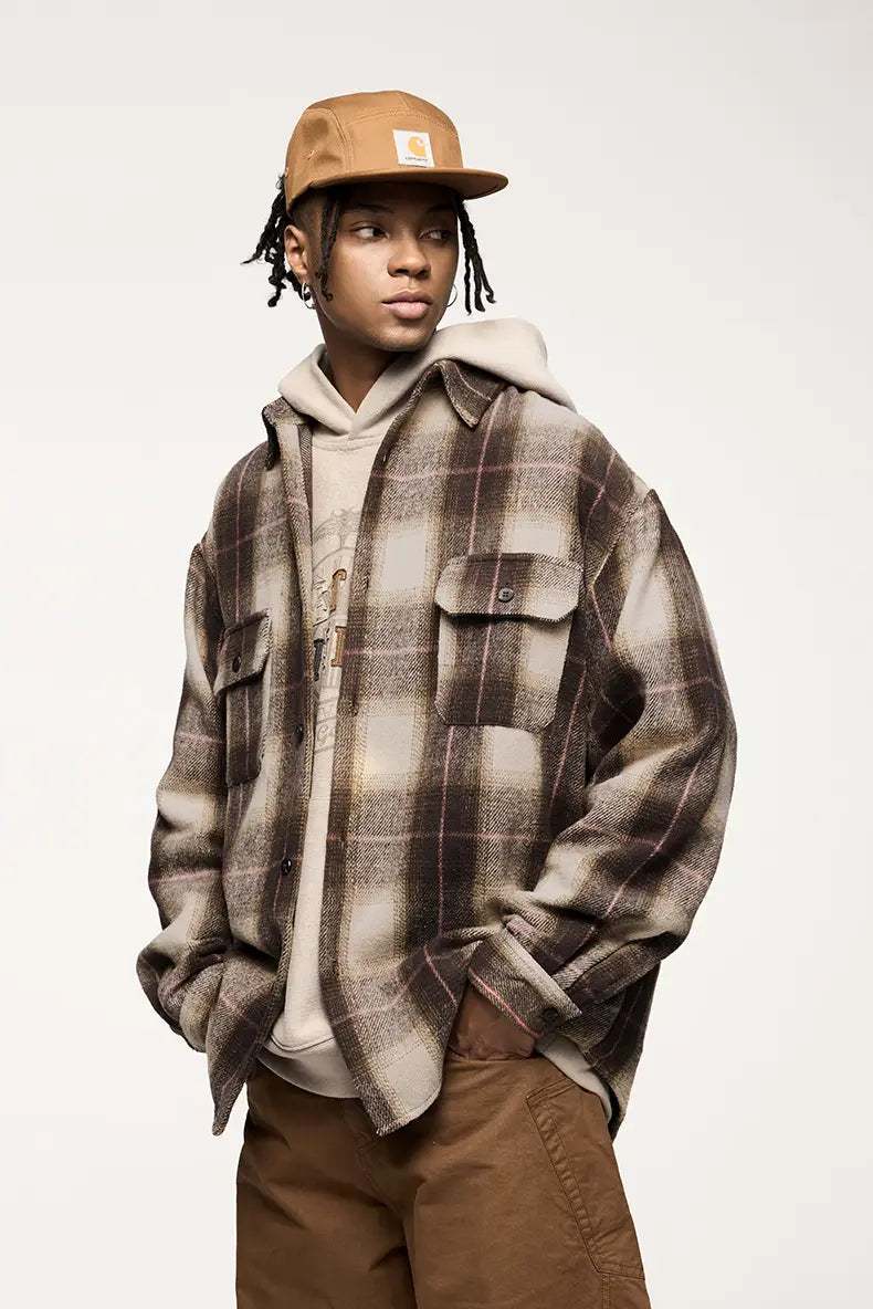 Japanese-style Retro Suede Workwear Shirt Coat