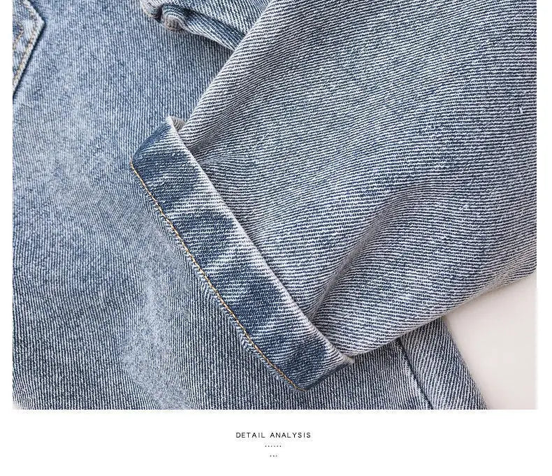 Girls Denim Overalls And Lace Shirt Two-piece Suit