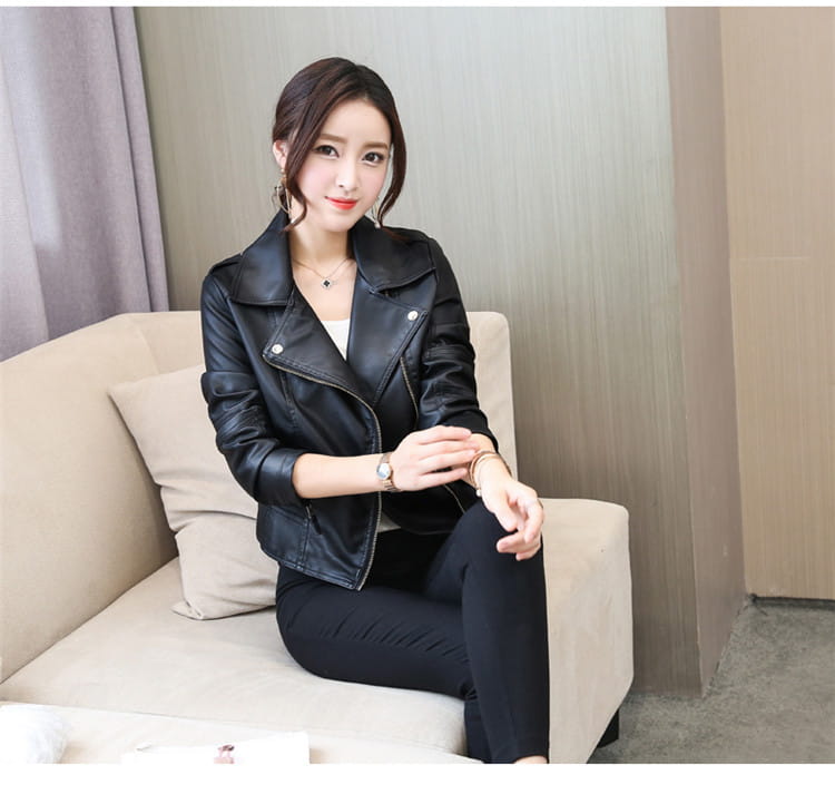 Women’s Leather Coat Women’s Short Korean Style
