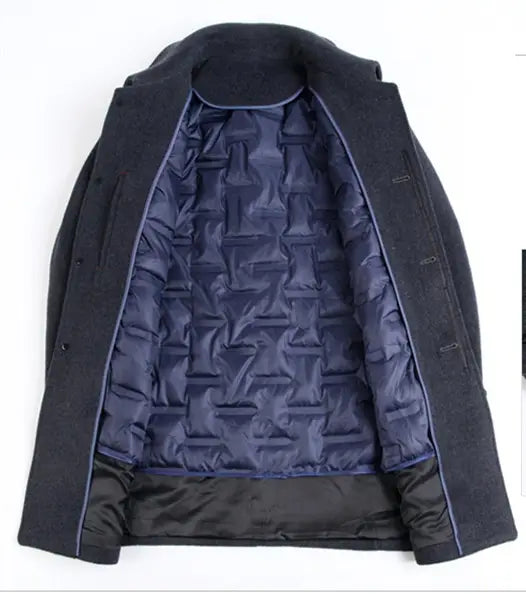 Cashmere coat down liner thick woolen coat