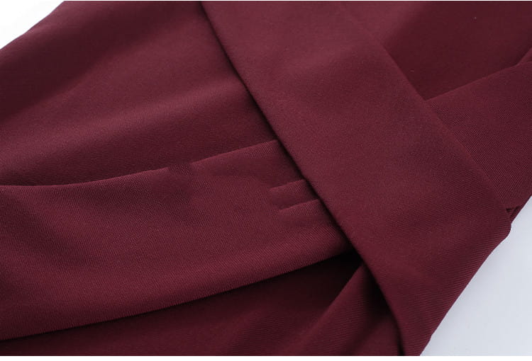 Draped Casual High Street Straight-leg Micro-flare Trousers