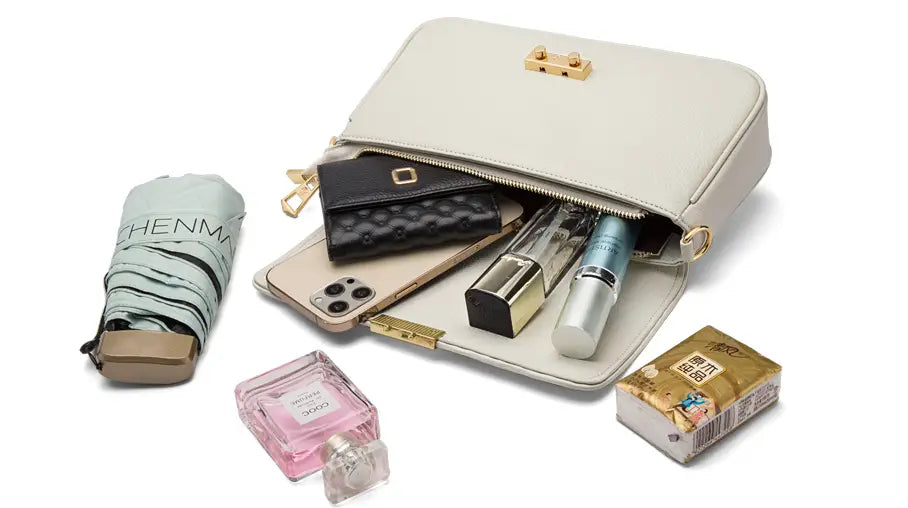Beige Leather Crossbody Bag High End Fashion Online