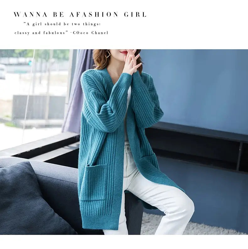 Loose Knitted Shawl Versatile Sweater Coat Women’s