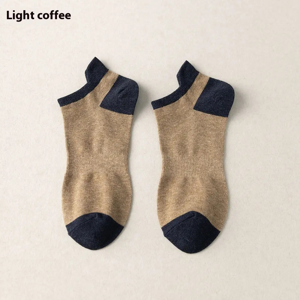 Combed Cotton Bottom Sweat-absorbing Deodorant Anti-ankle Socks Low-cut Men’s Retro Waist