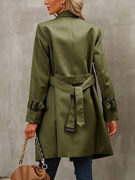 European And American Autumn Women’s Double Breasted Fashion Casual Trench Coat