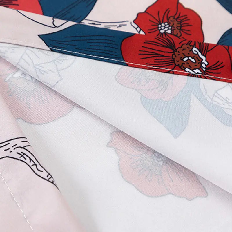 Hong Kong Style Flower Shirt Men’s Seaside Vacation