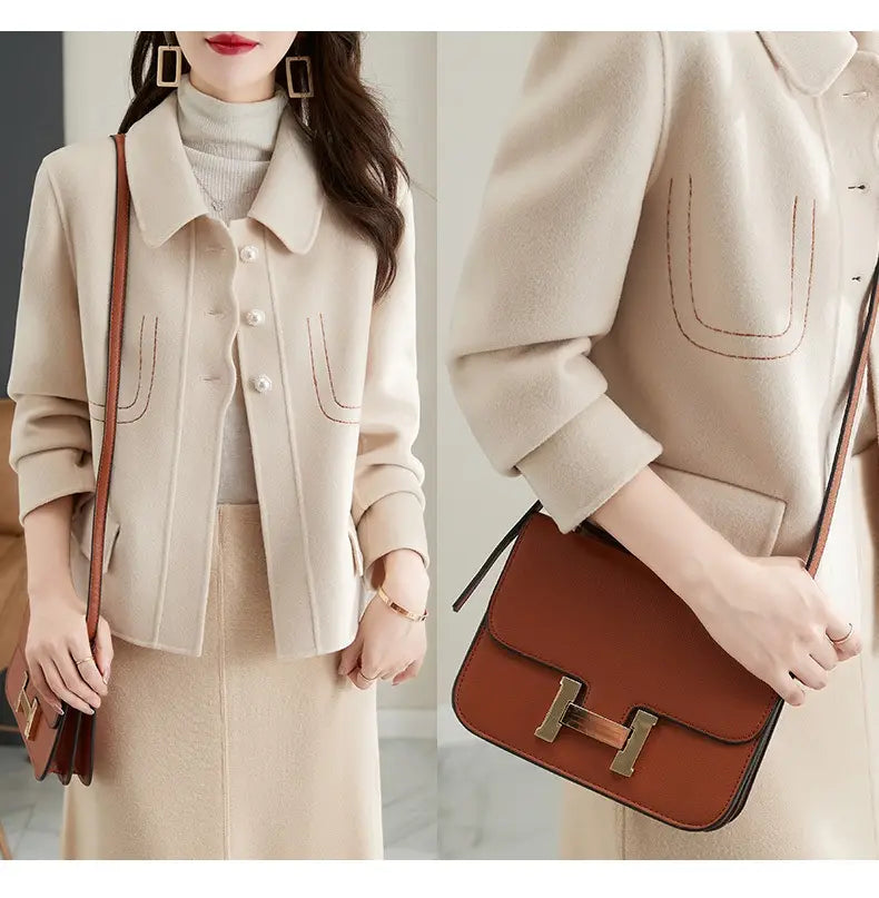 Fashionable Korean Style Slimming Casual All-matching Graceful Solid Color Small