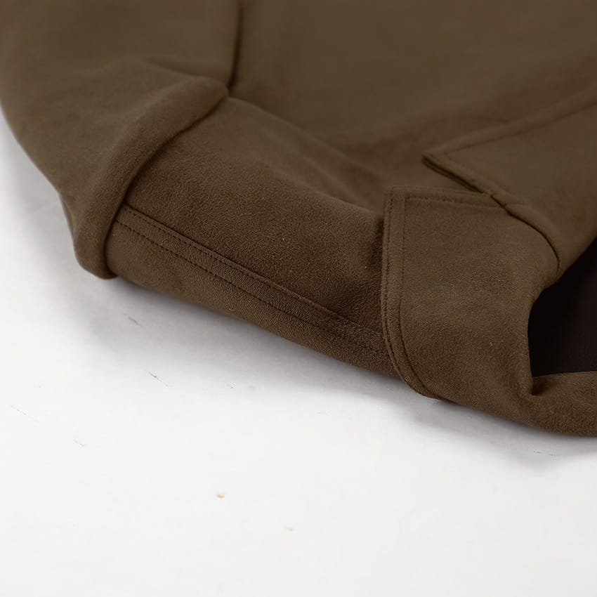 Brushed Velvet Retro Lapels Loose Suede Jacket
