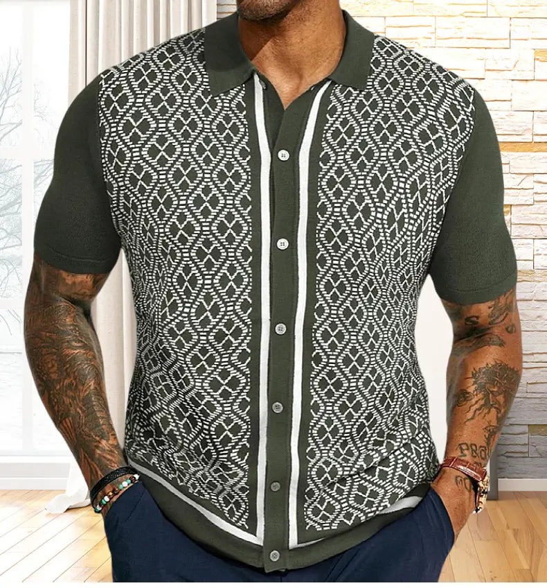 European And American Style Men’s Casual Jacquard Sweater