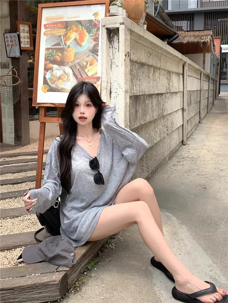 Blue Sweet Hot Girl Sun Protection Top