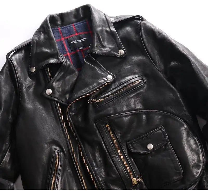 Men’s Horse Leather Motorcycle Riding Motorcycle Clothing