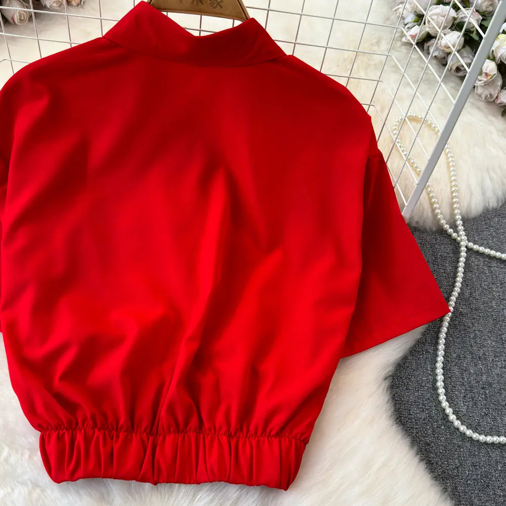 Summer French Minority Design Blouse Shirt For Women