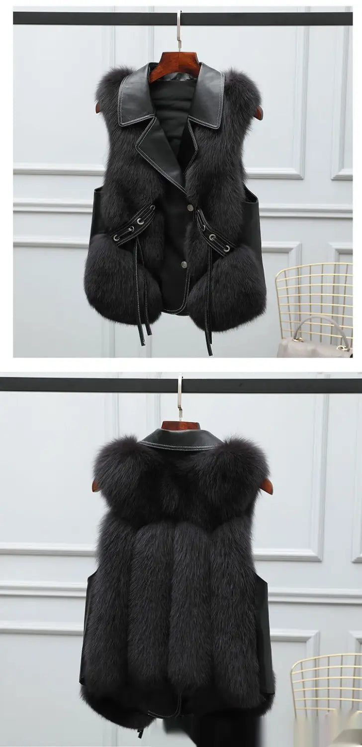 Fur Vests Coat Short Fox Vest