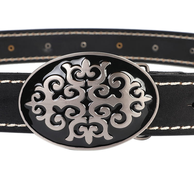 Leather Belt With Smooth Buckle For Men’s Belt