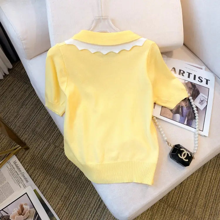 Women’s Design Short Sleeve Bow T-shirt