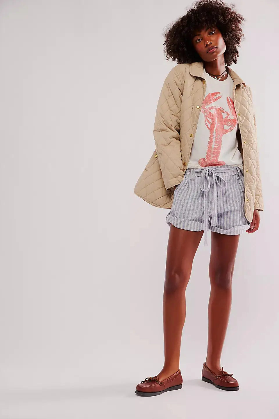 Short Sleeve Top Round Neck Printed White For Girls