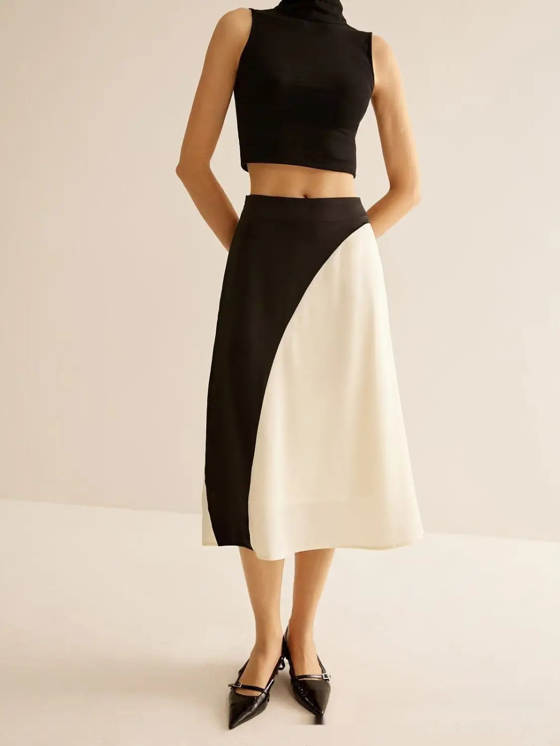 Color Contrast Patchwork Leisure Women’s Skirt