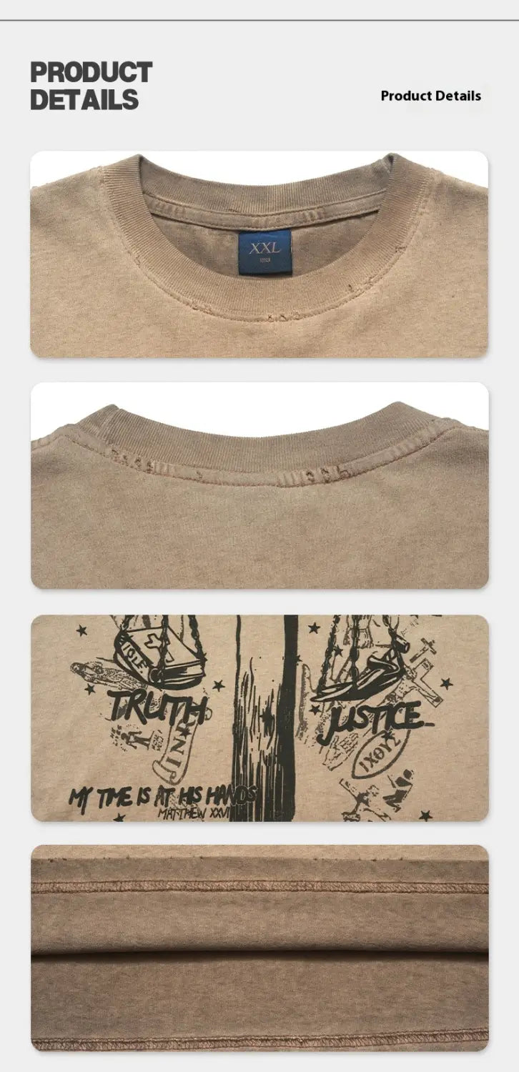 Printed Cotton Short-sleeved T-shirt Men’s And Women’s Bottoming Shirt Autumn And Winter