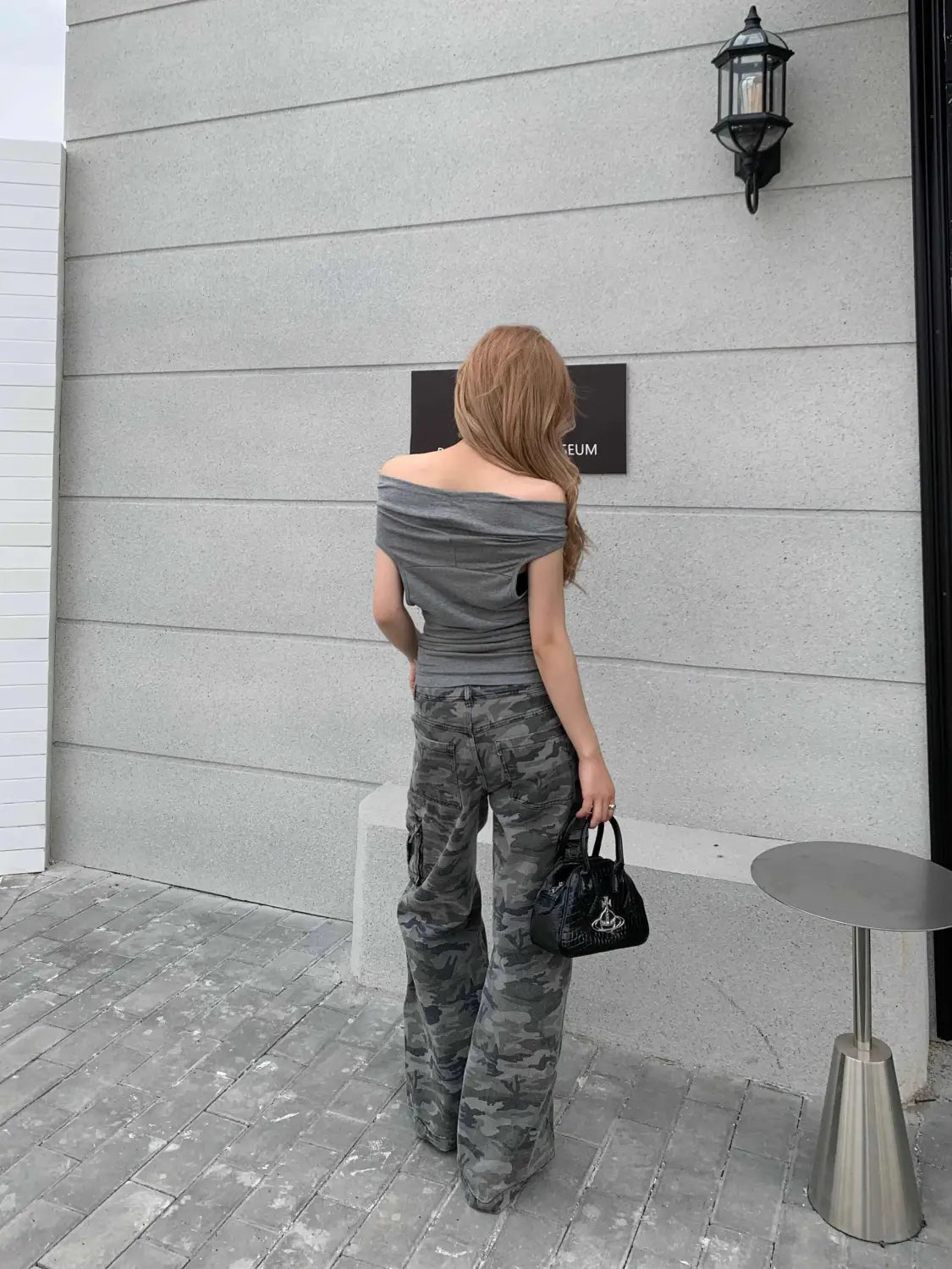 Camouflage Zipper Three-dimensional Pocket Denim Overalls