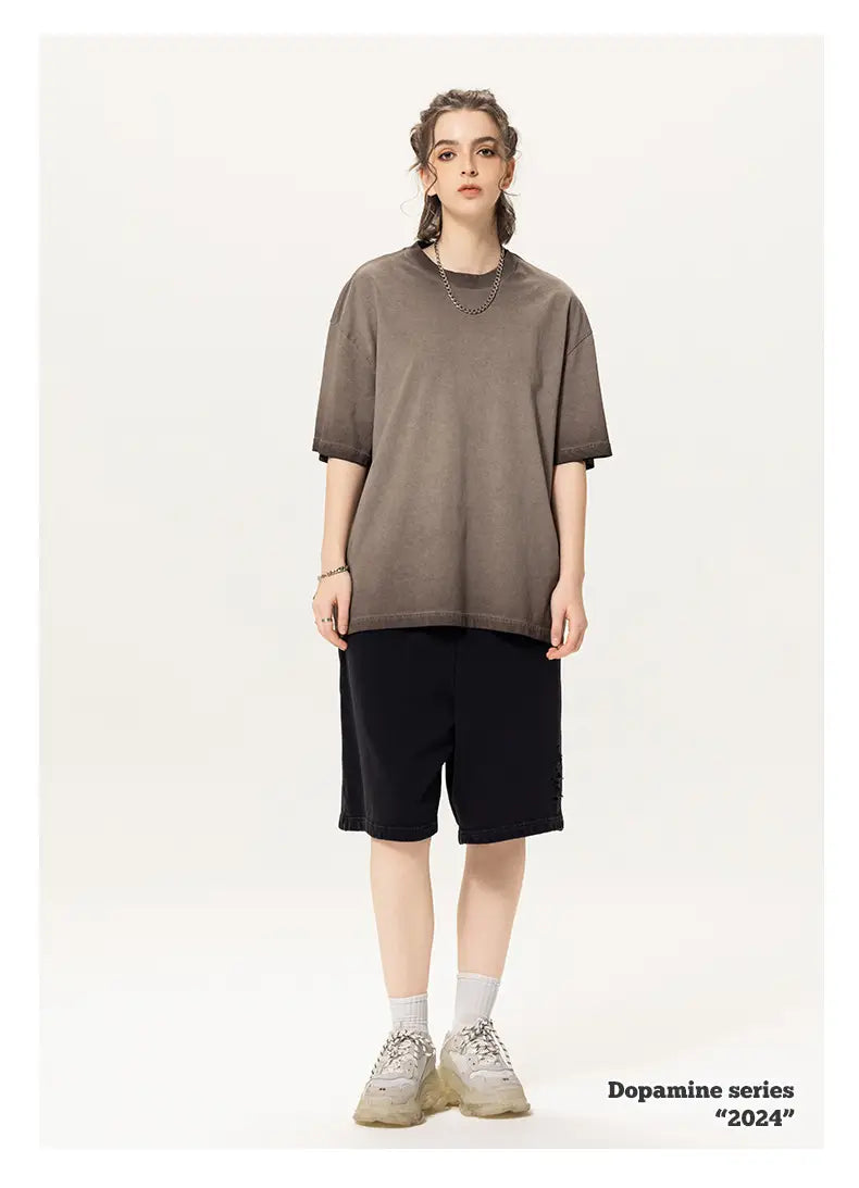 Street Dopamine Pure Cotton Washed Old Short Sleeve