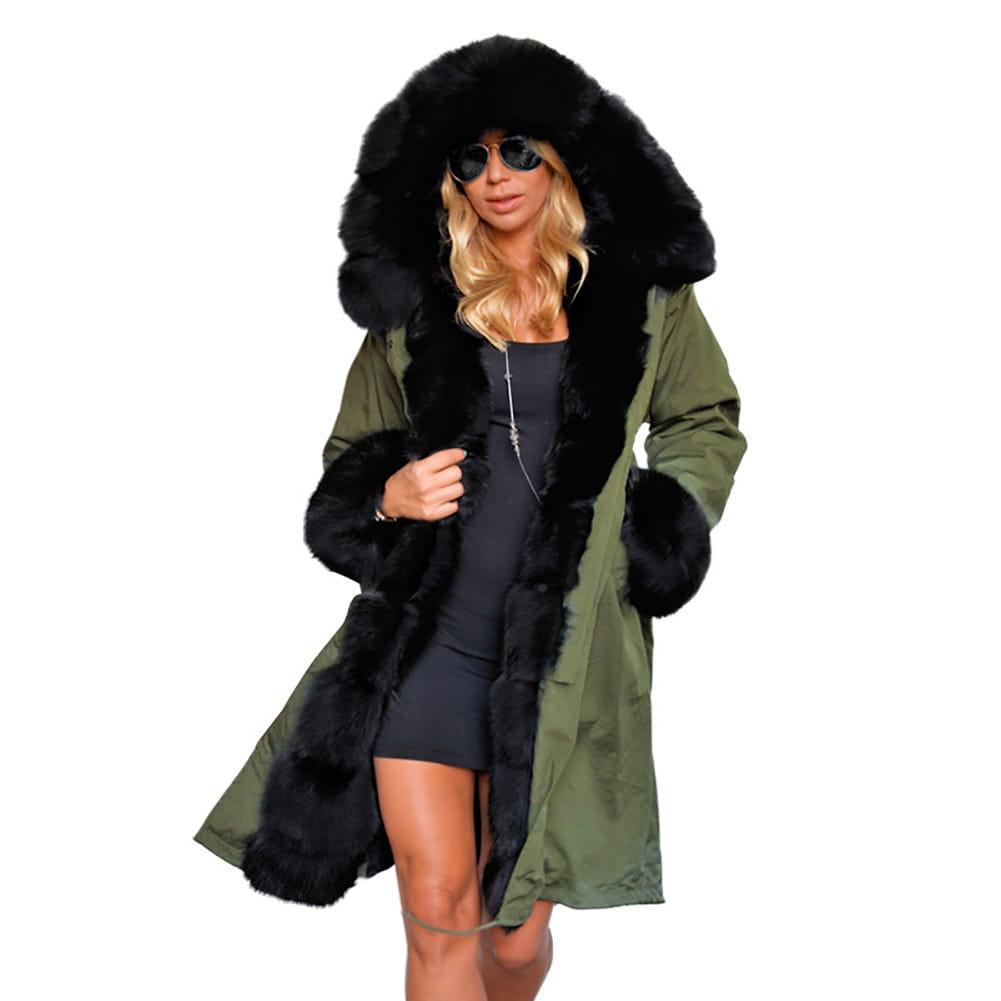Cotton-padded Jacket Fur Collar Coat Hooded