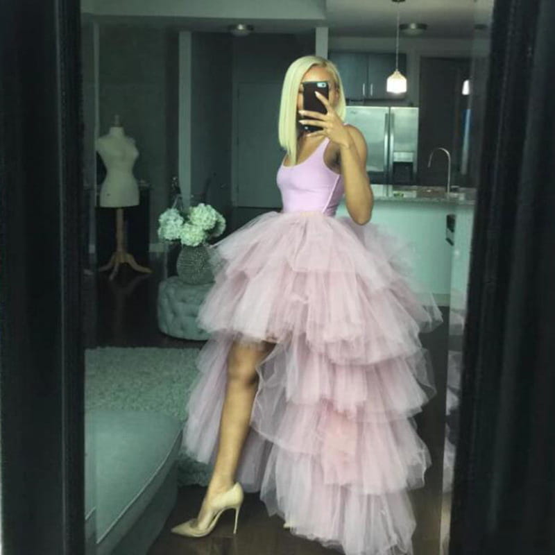 Mesh Tutu Skirt Detachable Trailing Fake Travel Shoot