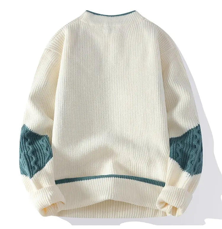 Men’s Fashion Colorblock Knitwear Winter