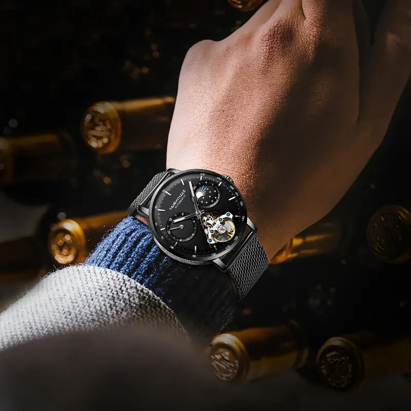 Unleash Stealth Black Surface Steel Belt Timepiece