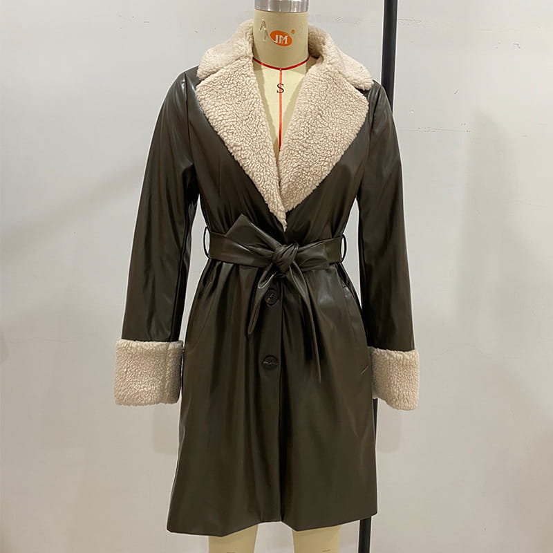 PU Wool Cake Velvet Super Warm Jacket