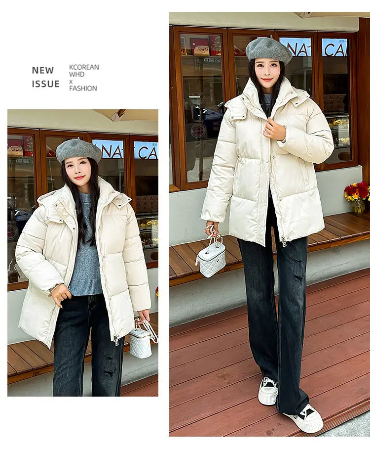 Women’s Mid-length Thickened Minority Fashion Temperament Cotton-padded Jacket