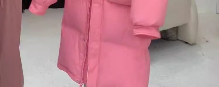 Women’s Cotton-padded Mid-length Thickened Hooded Jacket