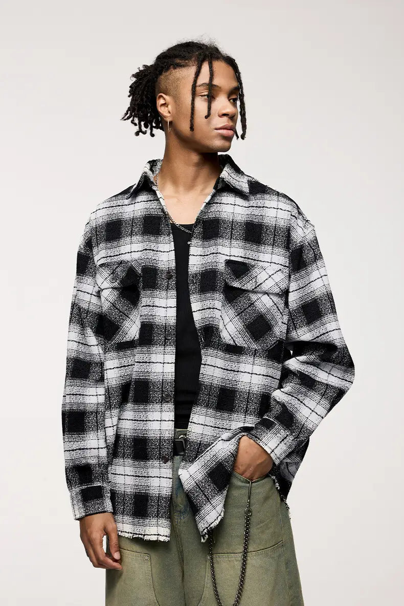 American Plaid Workwear Shirt Coat Shirt