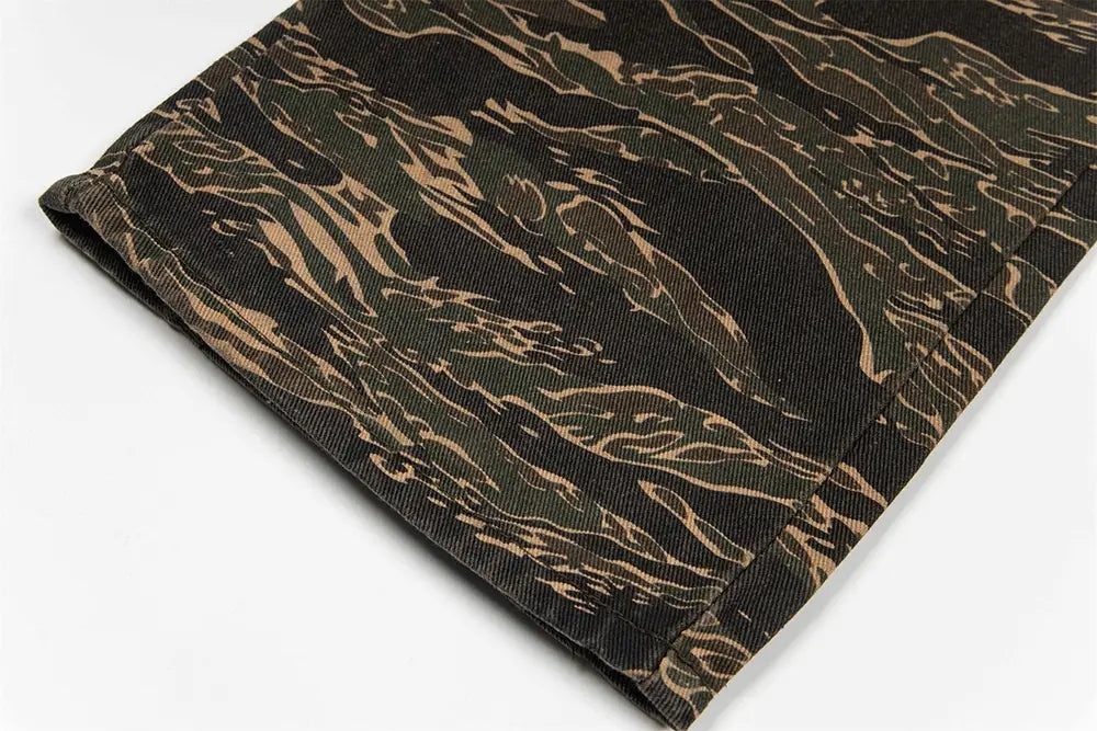 Casual All-match Camouflage Snake Year Limit Denim Paratrooper Pants