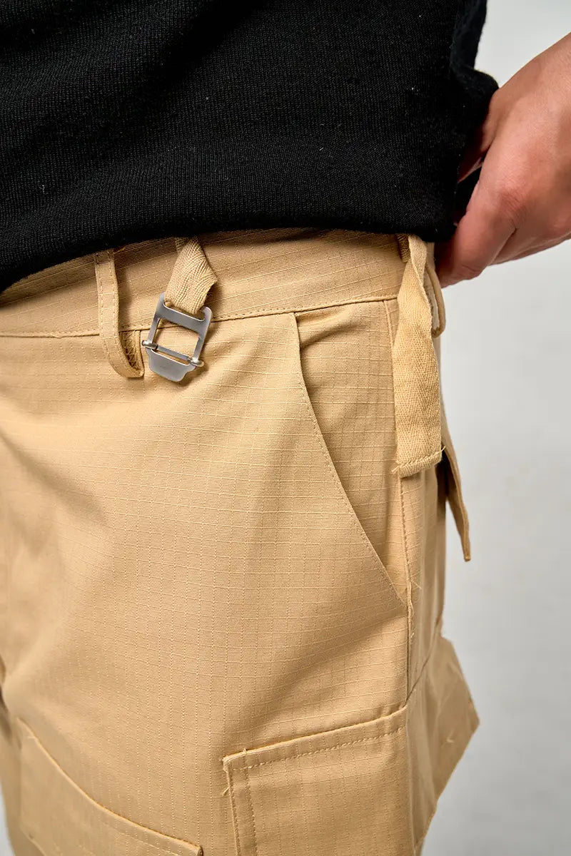 Retro Multi-pocket Stitching Denim Contrast Color Loose Straight Casual Pants