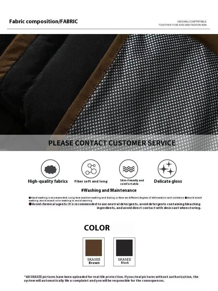 Loose Outdoor Multi-pocket Winter Workwear Hooded Down Jacket