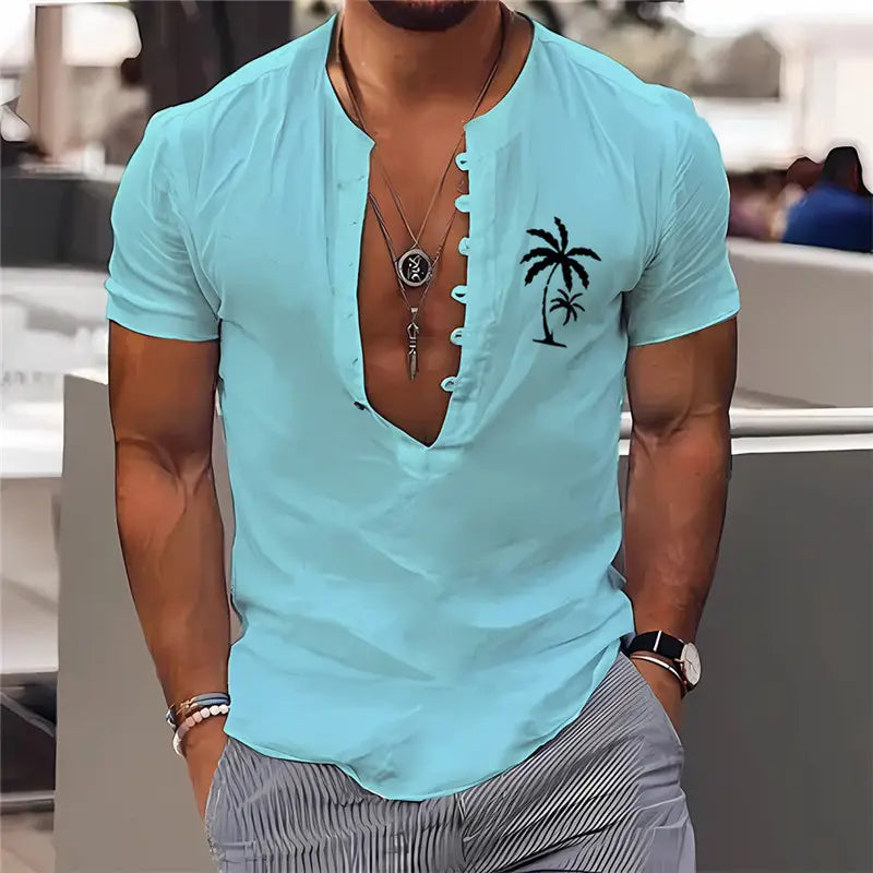 3D Digital Printing Men’s Clothing Summer Short Sleeve Shirt