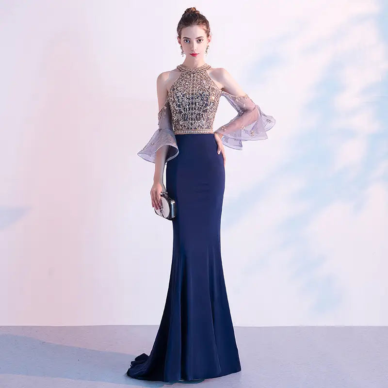 Heavy Industry High Quality Textured Luxury Evening Dress For Women