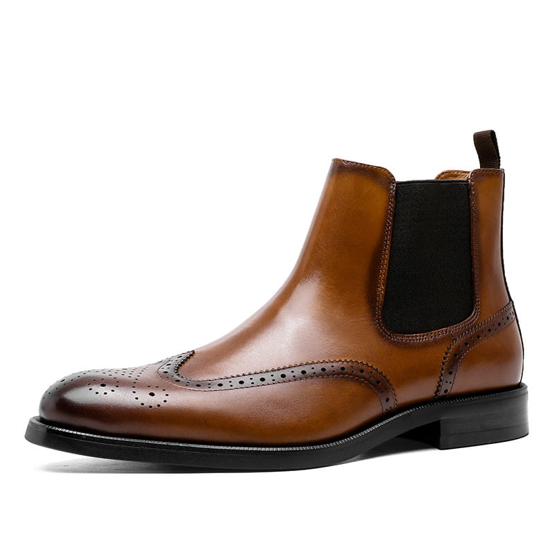 Men’s Leather Tips In Western Boots