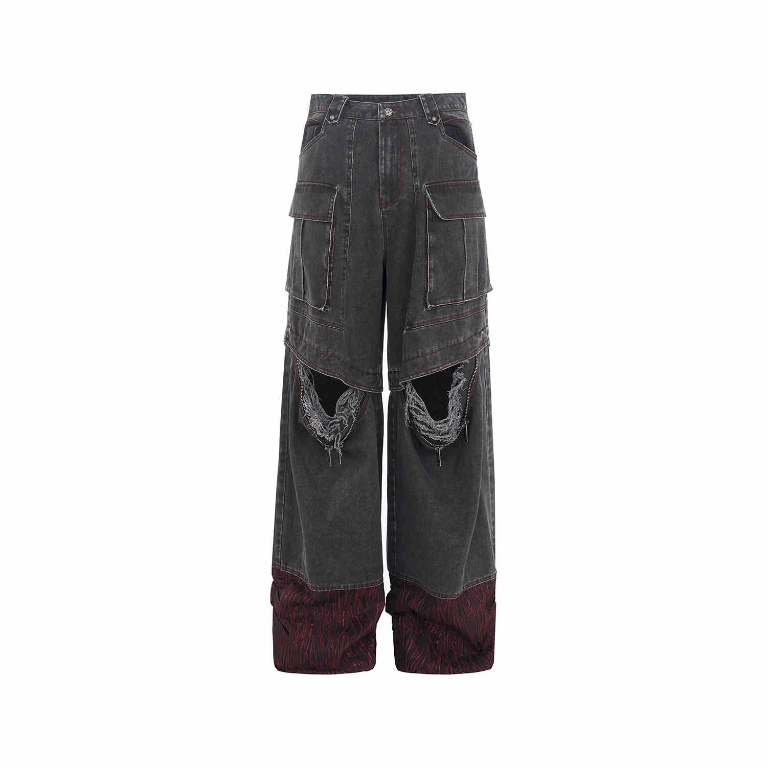 Niche American Retro Destroyed Jeans