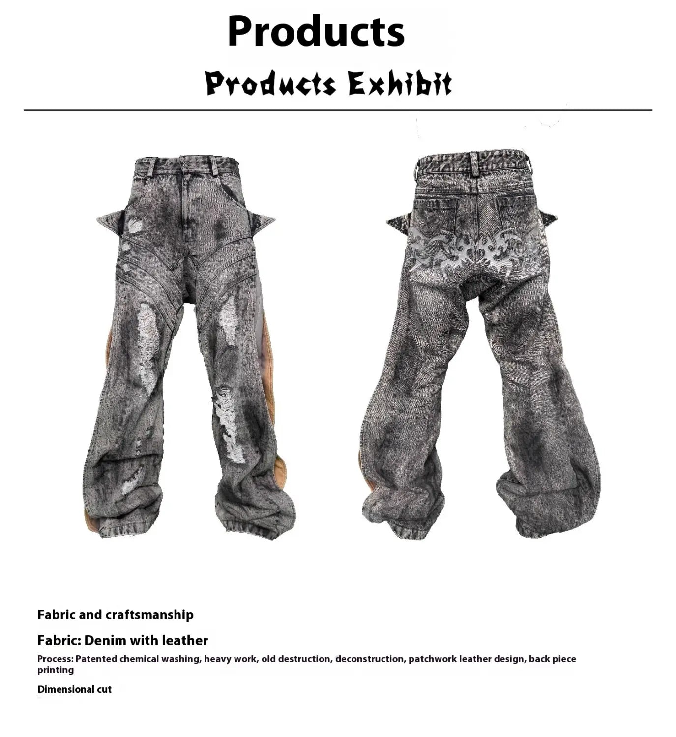 Washing Destroys Fashion Deconstruction Design Patchwork Pants
