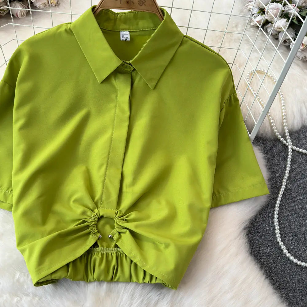 Summer French Minority Design Blouse Shirt For Women